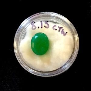 Oval Shaped Natural Columbia Emerald